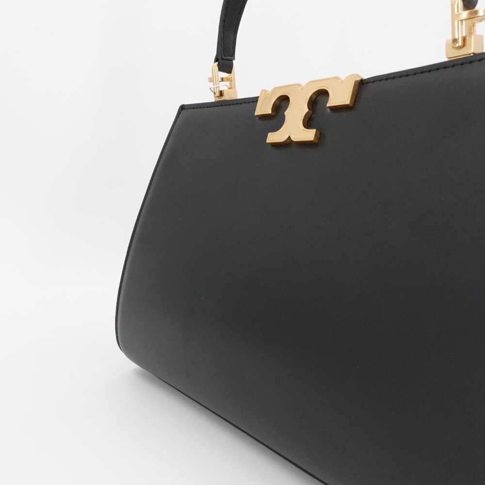 Tory Burch Women's Eleanor Leather Suede Satchel Handbag Black OS - Picture 8 of 12